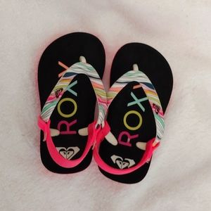 Roxy Toddler Flip Flops with Heel Strap Size 5